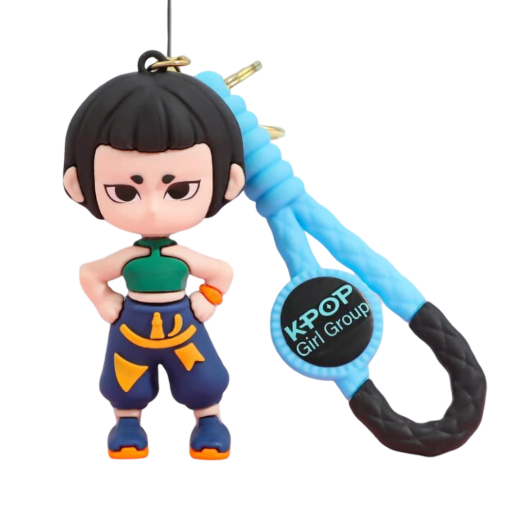 Anime Kawaii KPop Demon Hunters Zoey Silicone Keychain Anime Kawaii KPop Demon Hunters Zoey Silicone Keychain