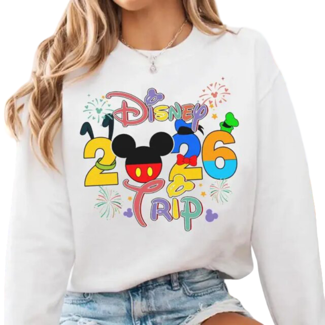 Kawaii Disney World Tour Printed Hoodie
