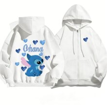 Stitch Cartoon Zip Up Hoodie Jacket Pullover Disney Anime Kawaii Streetwear Casual Spring Autumn Sweater Women Men 2026 Y2k Tops Stitch Cartoon Zip Up Hoodie Jacket Pullover Disney Anime Kawaii Streetwear Casual Spring Autumn Sweater Women Men 2026 Y2k Tops
