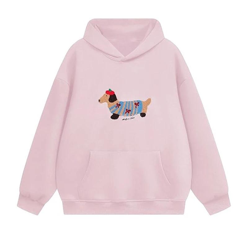 Kawaii Dachshund Dog Print Hoodie