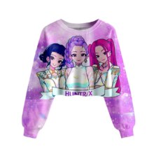 KPop Demon Hunter Huntrix Children’s Sweatshirt Autumn New Girls Fashion Street Pullover Children’s crop Clothing KPop Demon Hunter Huntrix Children's Sweatshirt Autumn New Girls Fashion Street Pullover Children's crop Clothing