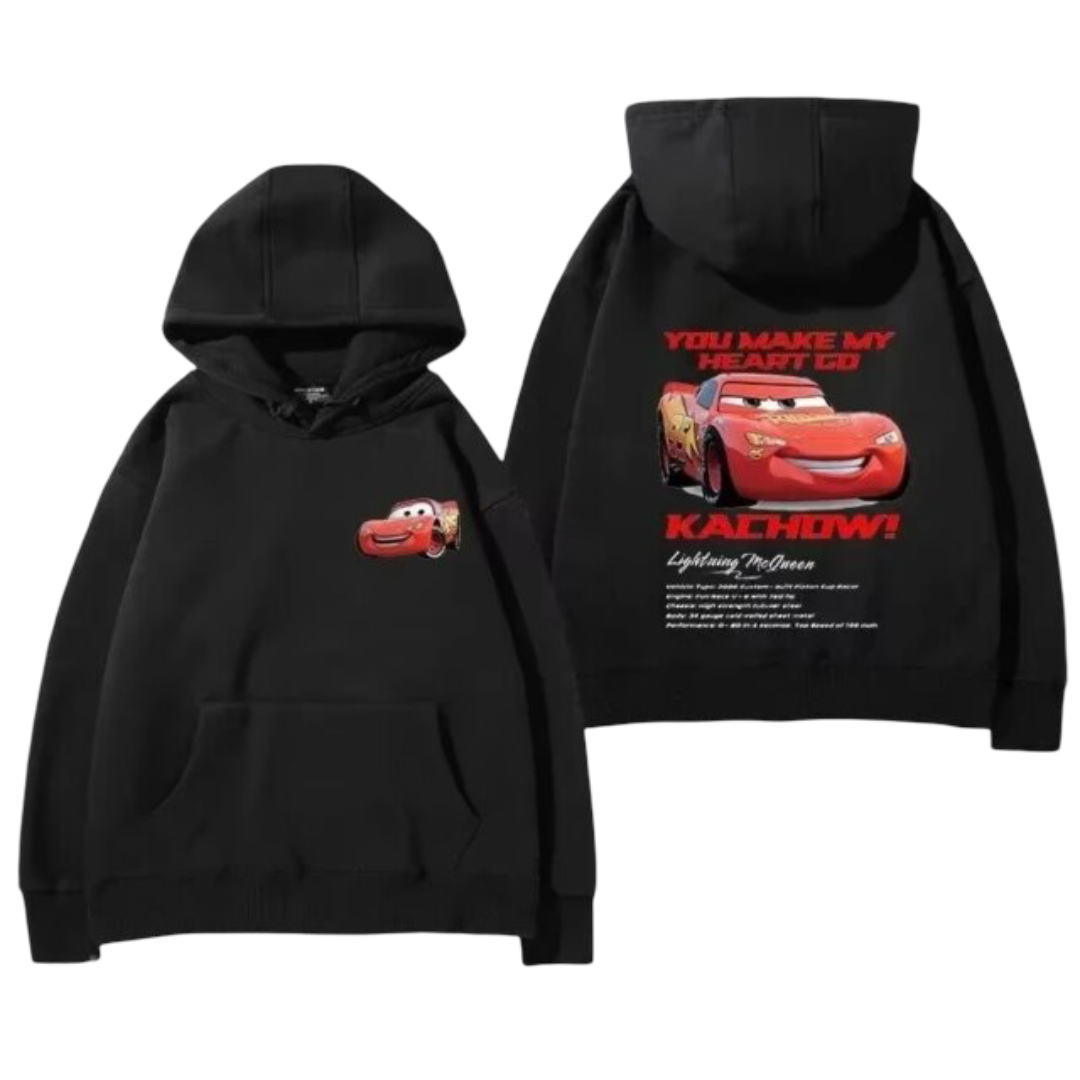 Kawaii Lightning McQueen Print Hoodie