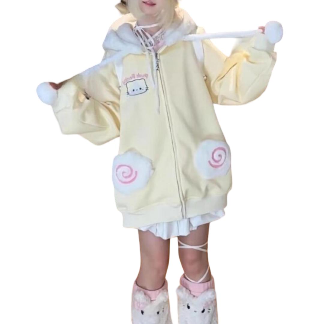  Kawaii Cartoon Embroidery Hoodie