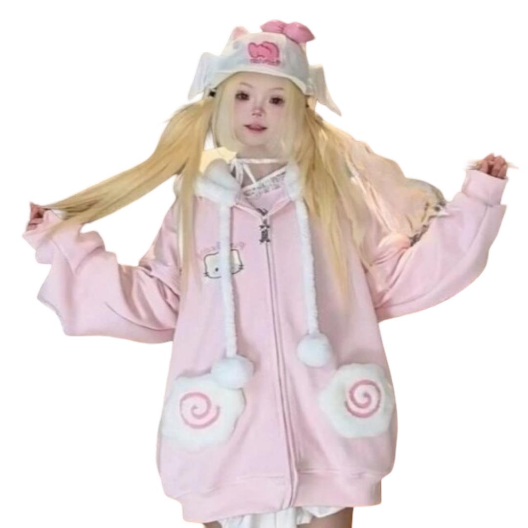  Kawaii Cartoon Embroidery Hoodie