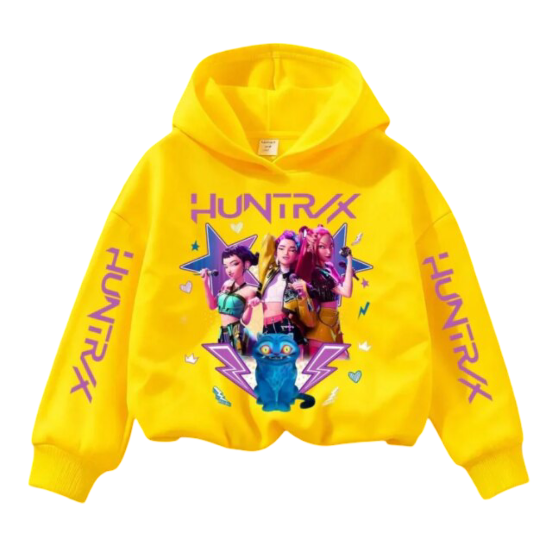KPop Demon Hunters Kawaii Casual Print Hoodie