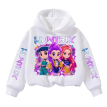 Kawaii KPop Demon Hunters Casual Print Hoodie Kawaii KPop Demon Hunters Casual Print Hoodie