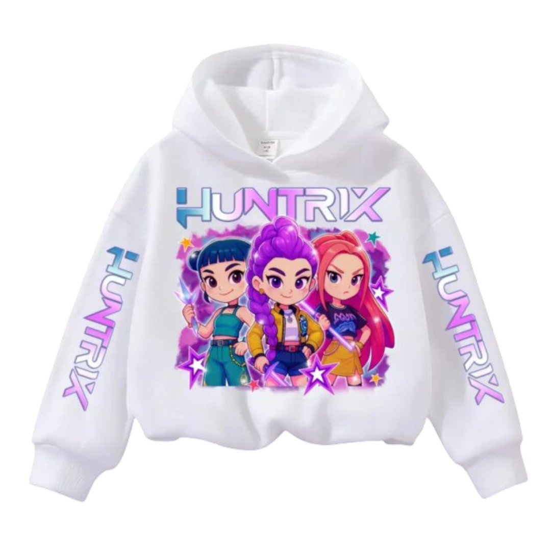 Kawaii KPop Demon Hunters Casual Print Hoodie