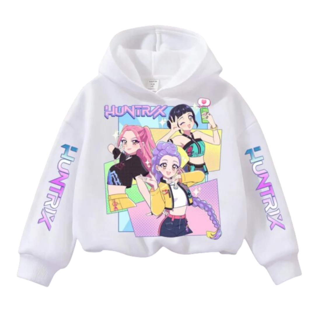 Kawaii KPop Demon Hunters Casual Printed Hoodie