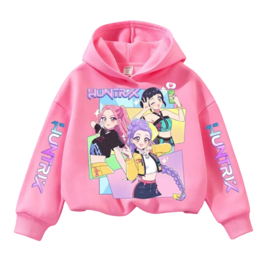 Kawaii KPop Demon Hunters Casual Printed Hoodie