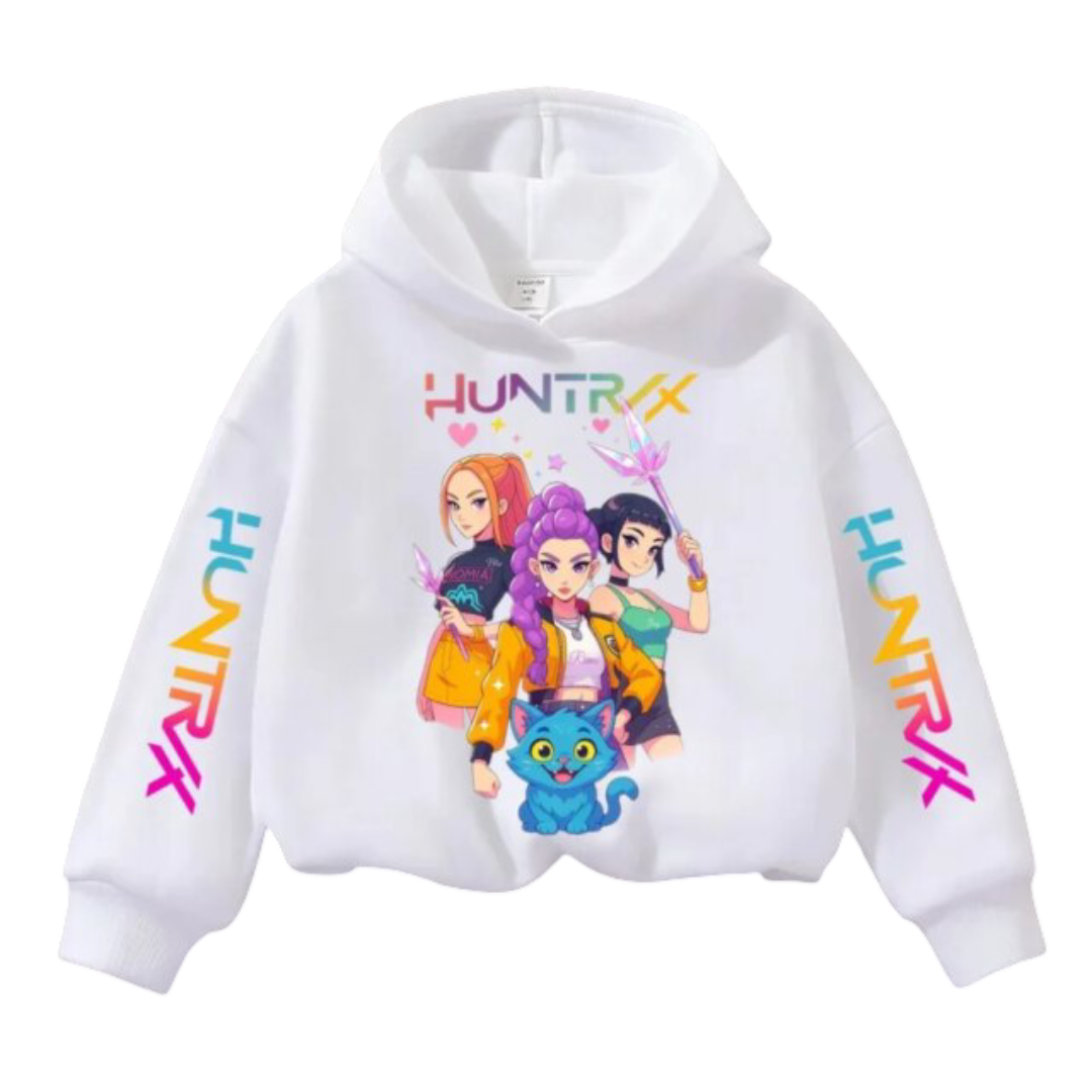 KPop Demon Hunters Kawaii Casual Printed Hoodie