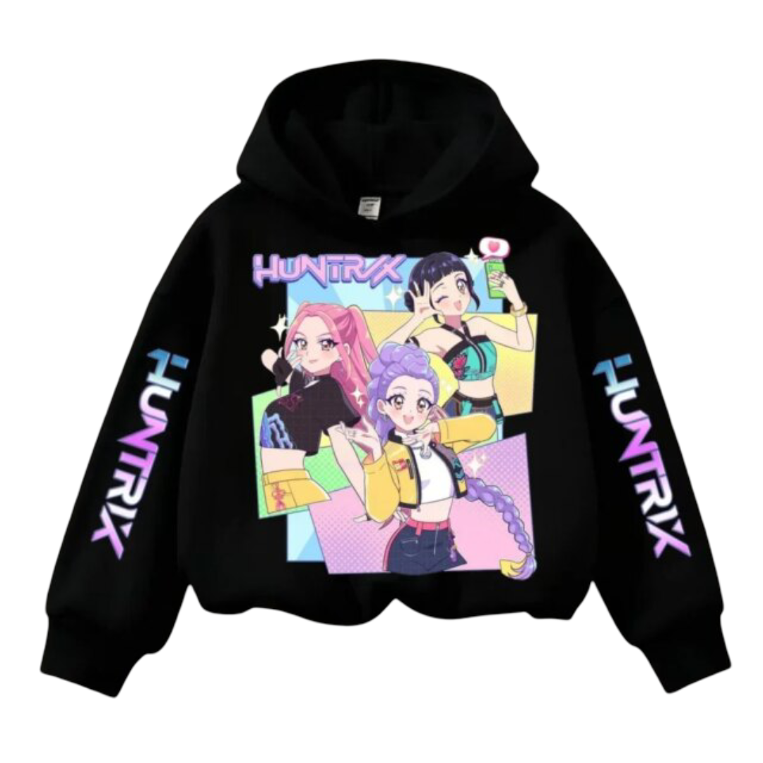 Kawaii KPop Demon Hunters Casual Printed Hoodie