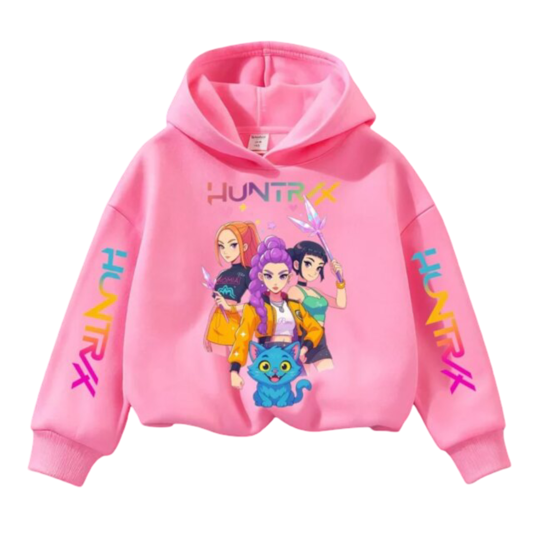 KPop Demon Hunters Kawaii Casual Printed Hoodie