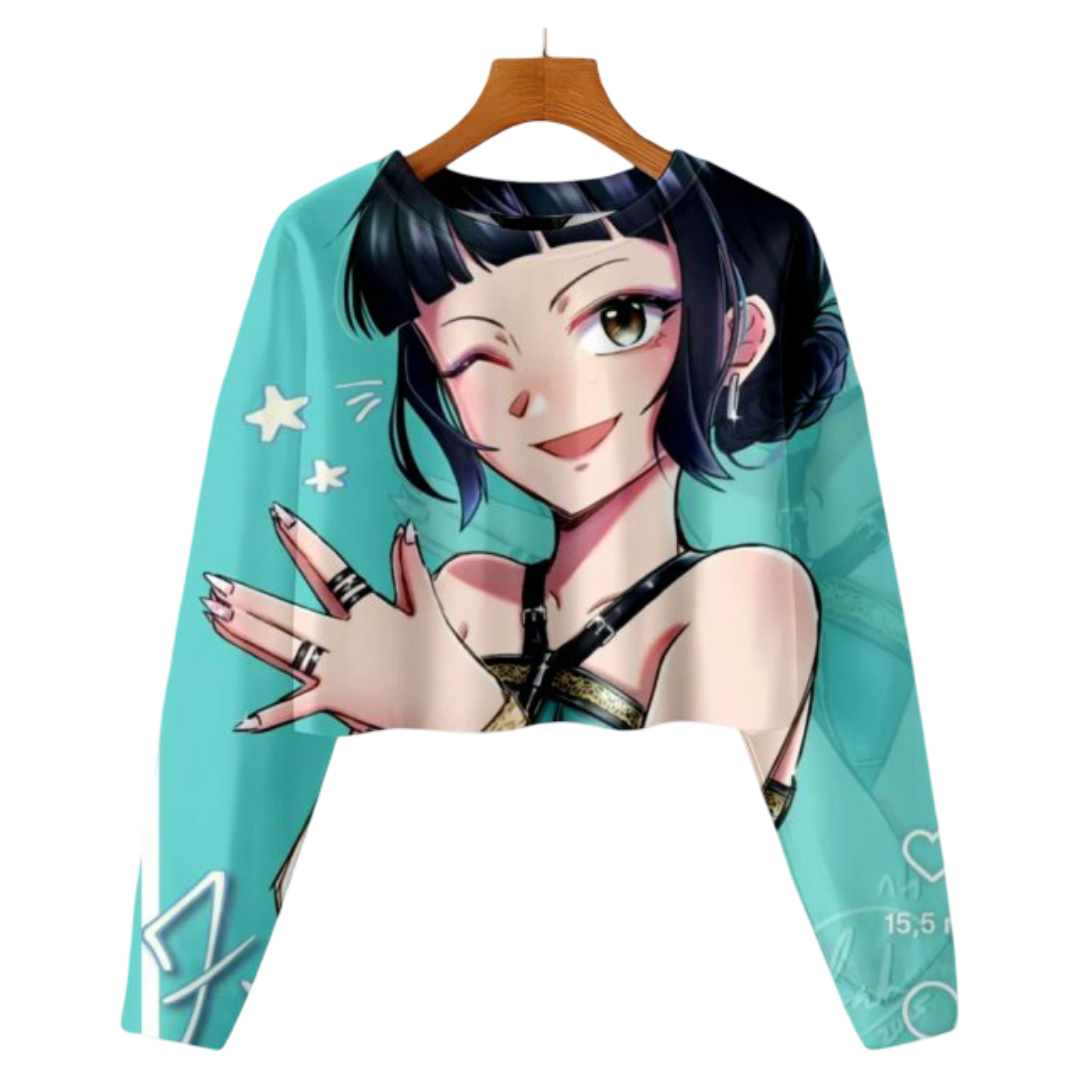 Kawaii KPop Demon Hunters Zoey Cropped Sweatshirt