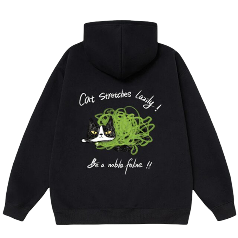 Kawaii Cat Printed Casual Hoodie