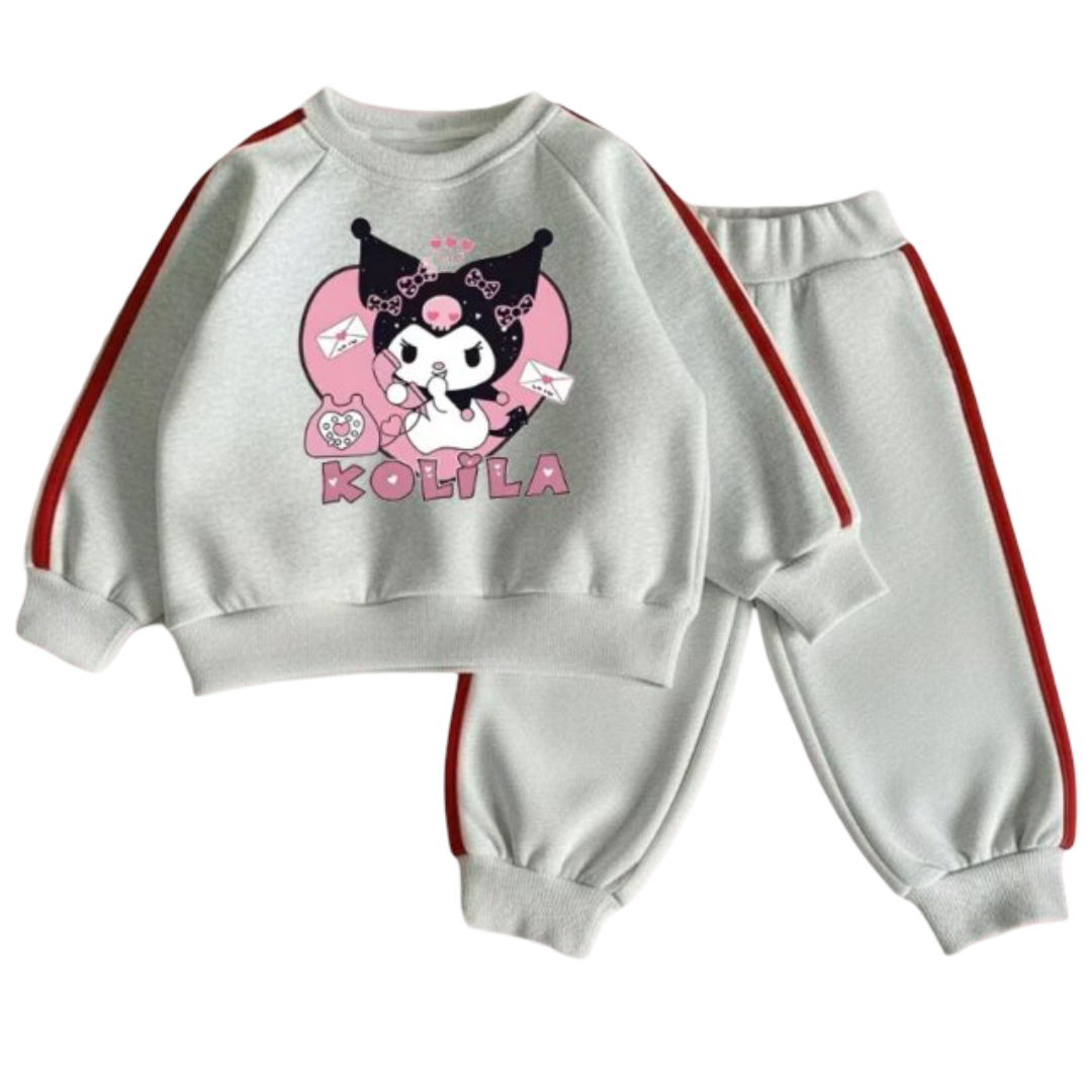 Kawaii Sanrio Kuromi Print Sweater And Pant Set