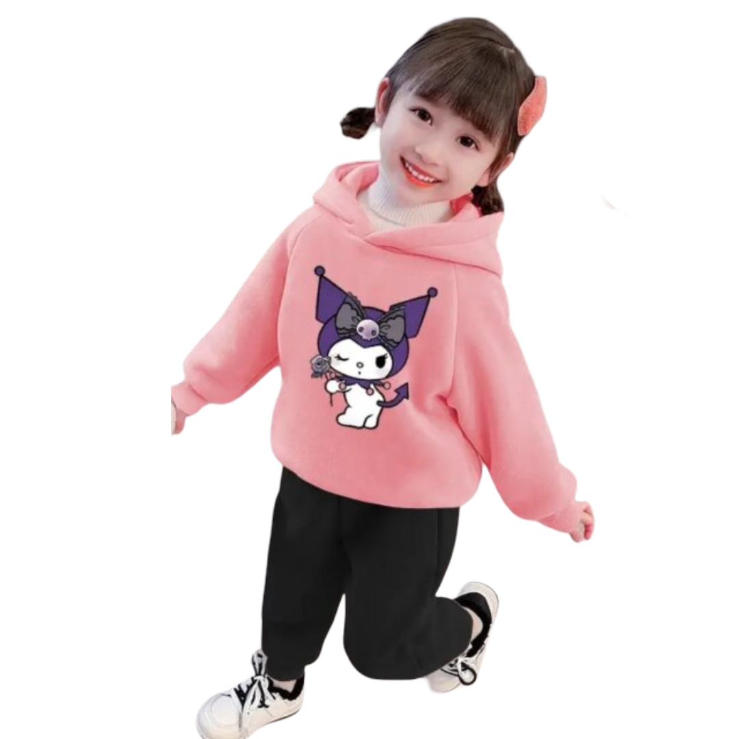 Kawaii Sanrio Kuromi Hoodie And Pant For Kids