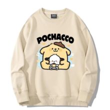 Kawaii Sanrio Pochacco And Pompompurin Printed T-Shirt Kawaii Sanrio Pochacco And Pompompurin Printed T-Shirt