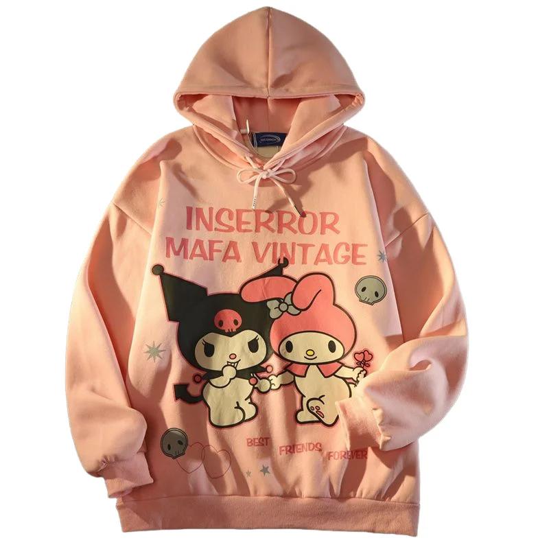 Kawaii Sanrio Kuromi And My Melody Sweatshirt Kawaii Sanrio Kuromi And My Melody Sweatshirt