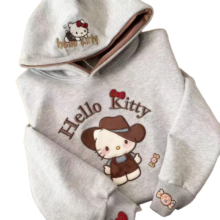 Kawaii Sanrio Hello Kitty Polyester Printed Hoodie Kawaii Sanrio Hello Kitty Polyester Printed Hoodie