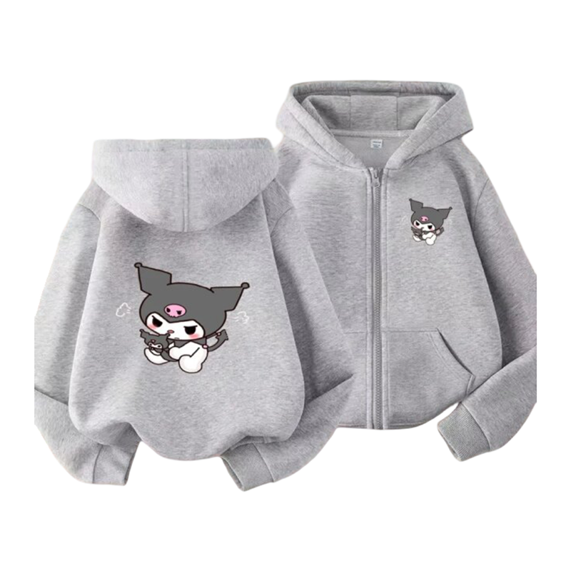 Kawaii Sanrio Kuromi Cartoon Printed Hoodie