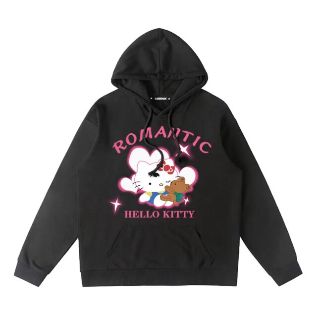Kawaii Sanrio Hello Kitty Printed Polyester Hoodie