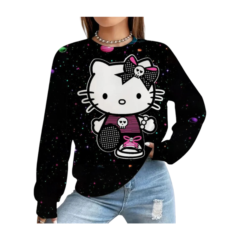 Kawaii Sanrio Hello Kitty Print T-Shirt Hoodie