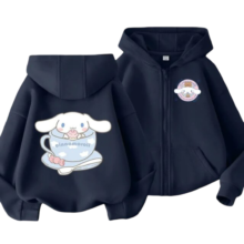 Kawaii Sanrio Cinnamoroll With Cup Zipper Hoodie Kawaii Sanrio Cinnamoroll With Cup Zipper Hoodie