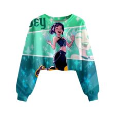 Kawaii KPop Demon Hunters Zoey Long Sleeve Crop Top Kawaii KPop Demon Hunters Zoey Long Sleeve Crop Top