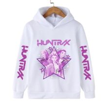 Kawaii Anime KPop Demon Hunters Polyester Print Hoodie Kawaii Anime KPop Demon Hunters Polyester Print Hoodie