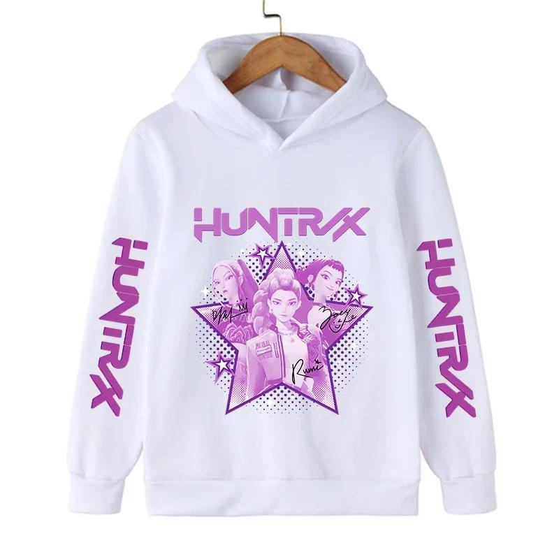 Kawaii Anime KPop Demon Hunters Polyester Print Hoodie Kawaii Anime KPop Demon Hunters Polyester Print Hoodie