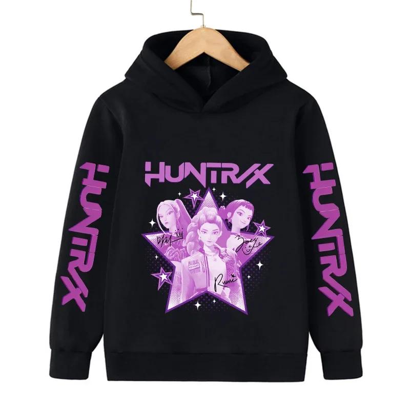 Kawaii Anime KPop Demon Hunters Polyester Print Hoodie Kawaii Anime KPop Demon Hunters Polyester Print Hoodie