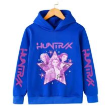 Kawaii Anime KPop Demon Hunters Polyester Print Hoodie Kawaii Anime KPop Demon Hunters Polyester Print Hoodie