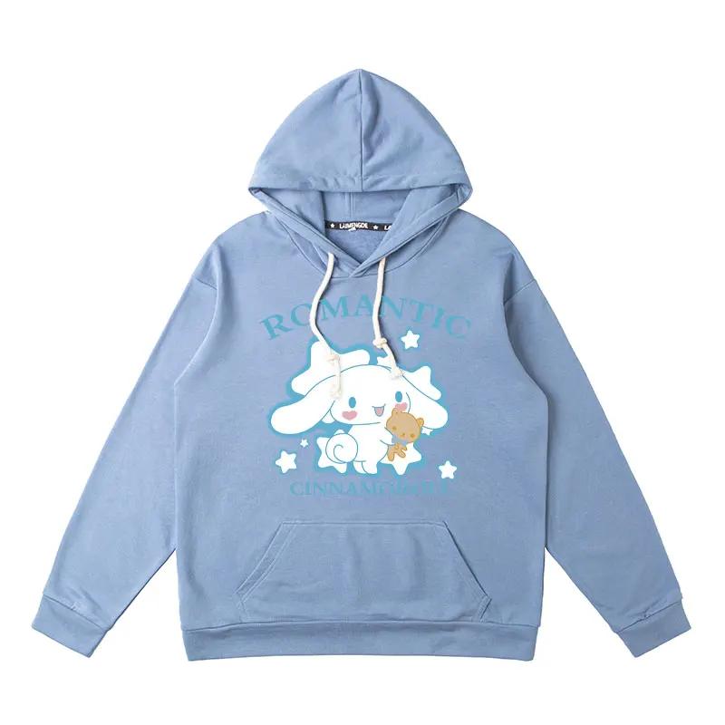 Kawaii Sanrio Cinnamoroll Polyester Print Hoodie