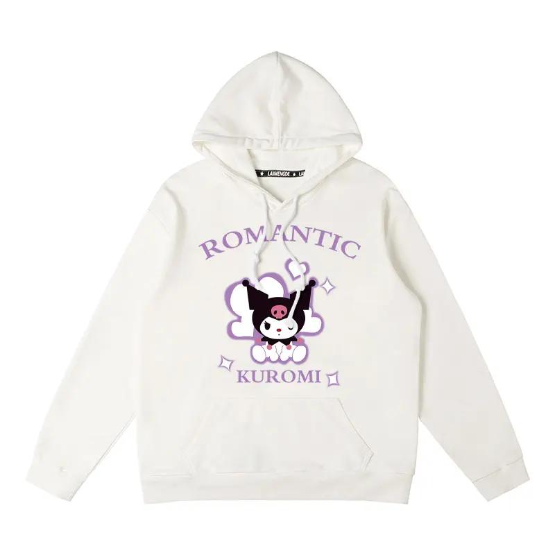 Kawaii Sanrio Kuromi Printed Polyester Hoodie