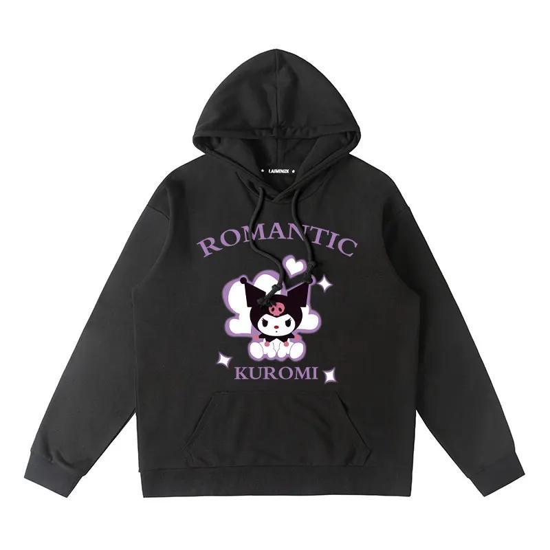 Kawaii Sanrio Kuromi Printed Polyester Hoodie