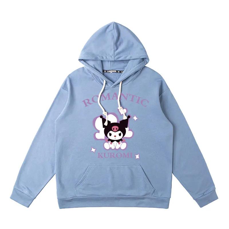 Kawaii Sanrio Kuromi Printed Polyester Hoodie