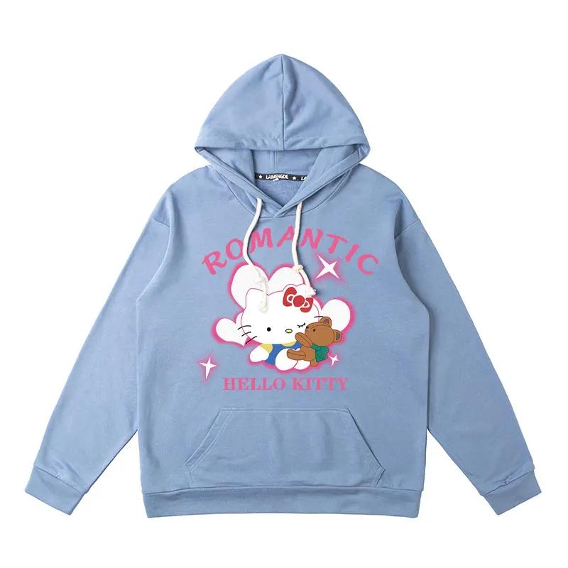 Kawaii Sanrio Hello Kitty Printed Polyester Hoodie