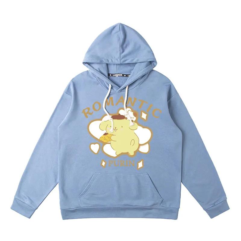 Kawaii Sanrio Pompompurin Print Hoodie
