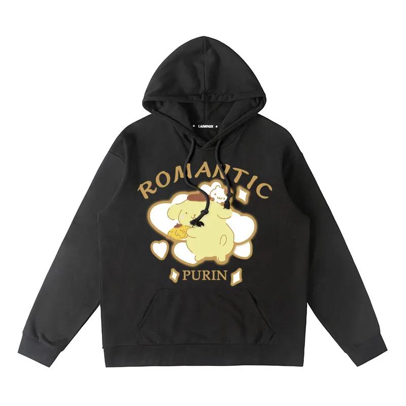 Kawaii Sanrio Pompompurin Print Hoodie