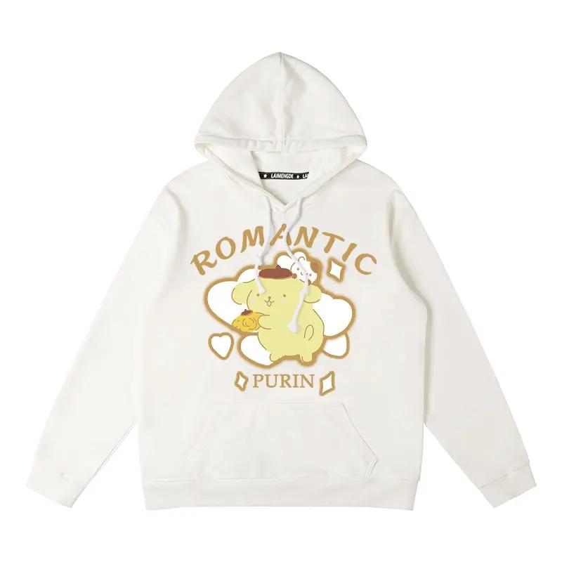 Kawaii Sanrio Pompompurin Print Hoodie