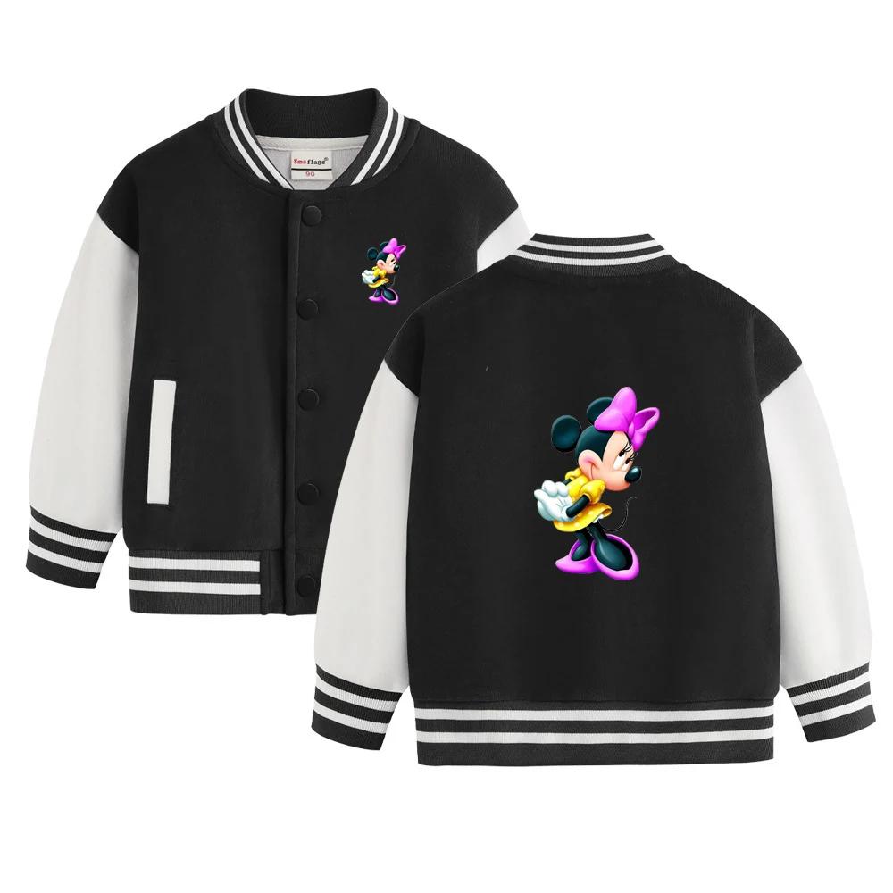 Kawaii Minnie Mouse Print Casual Jacket