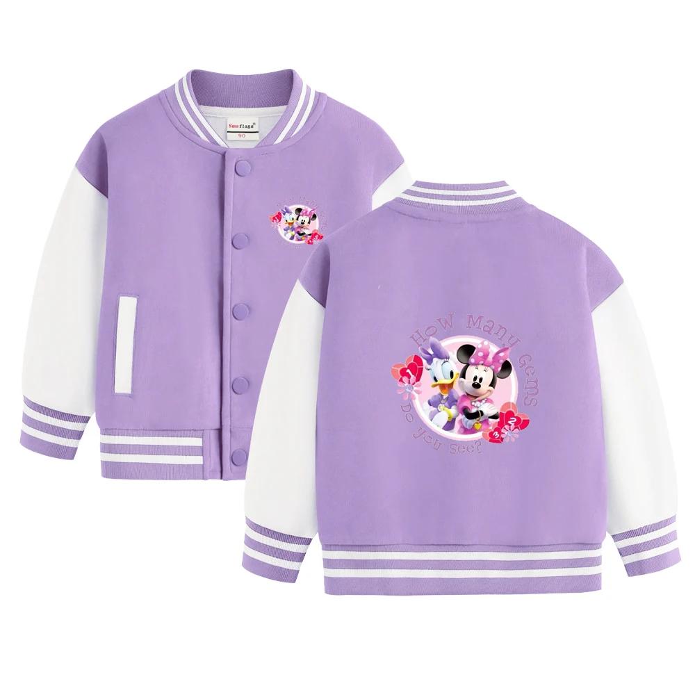 Kawaii Minnie Mouse And Daisy Duck Print Jacket