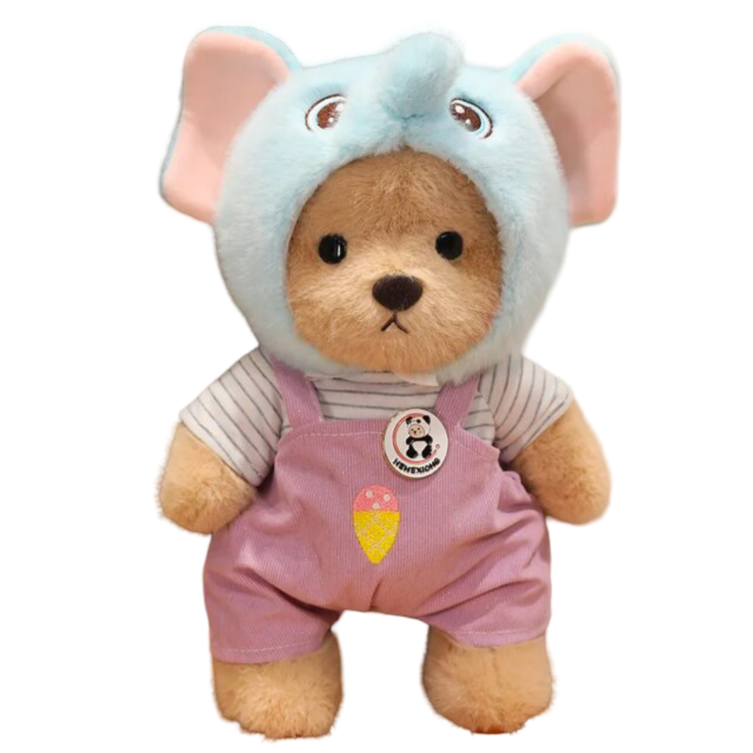 Kawaii Teddy Bear Turn Into Elephant Plush Toy