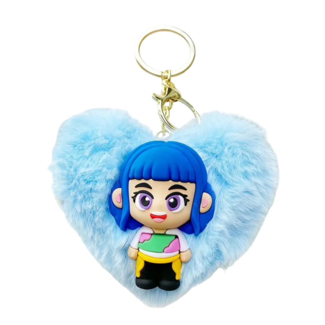 Kawaii Anime KPop Demon Hunters Zoey Plush Keychain