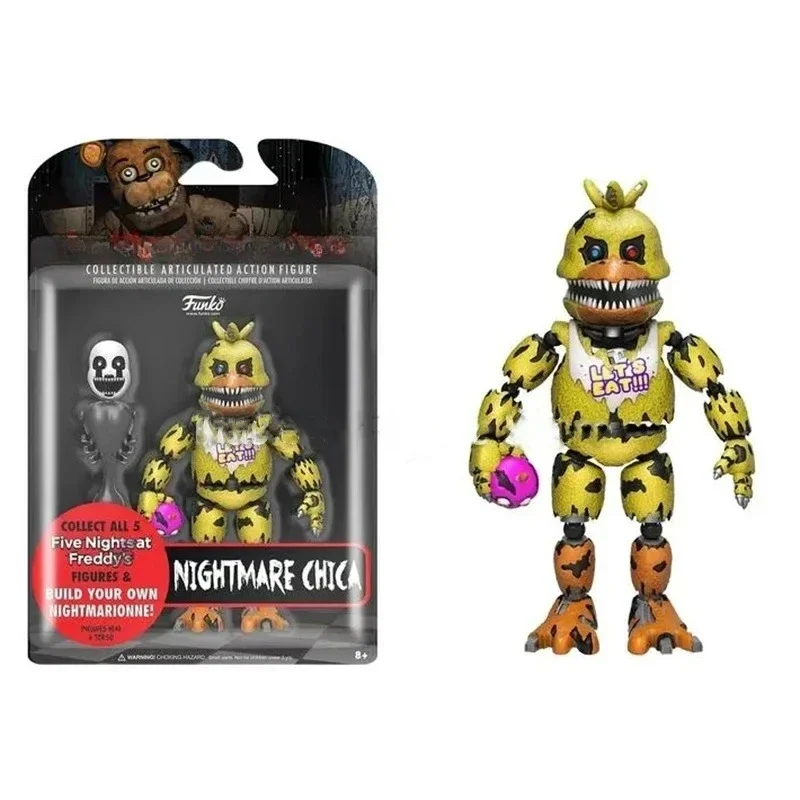 Kawaii Five Nights At Freddy's Nightmare Chica Action Figure Toy With Blind Box