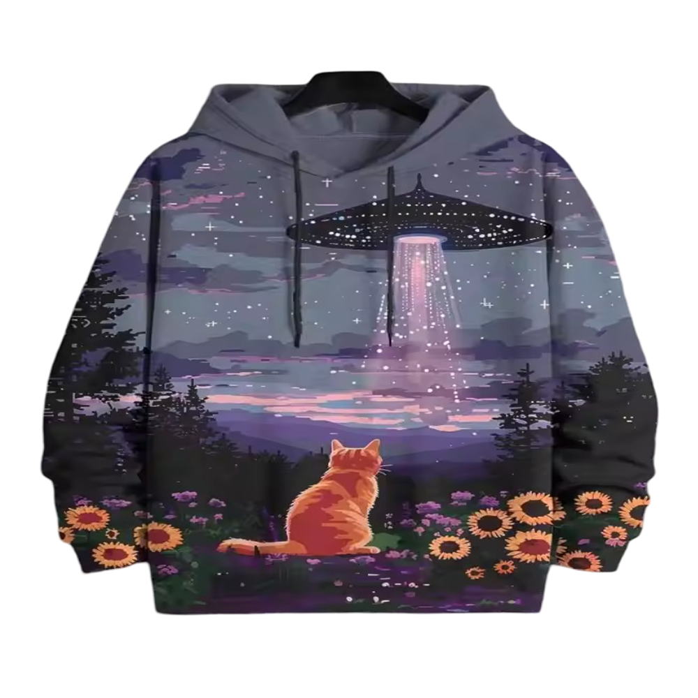 Kawaii Cat 3D Print Hoodie Kawaii Cat 3D Print Hoodie