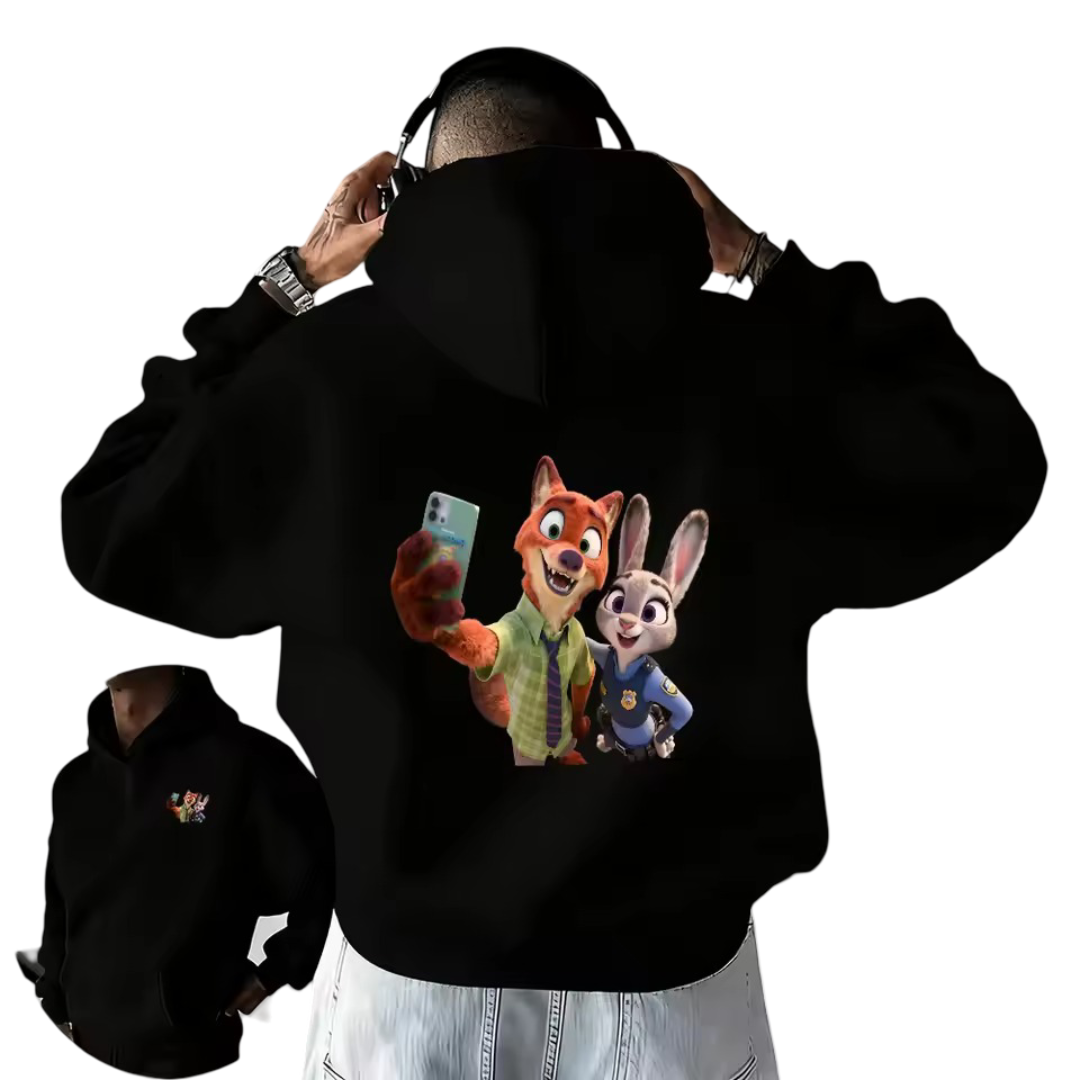 Kawaii Zootopia 2 Cartoon Printed Hoodie