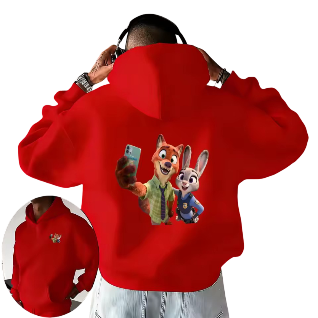 Kawaii Zootopia 2 Cartoon Printed Hoodie
