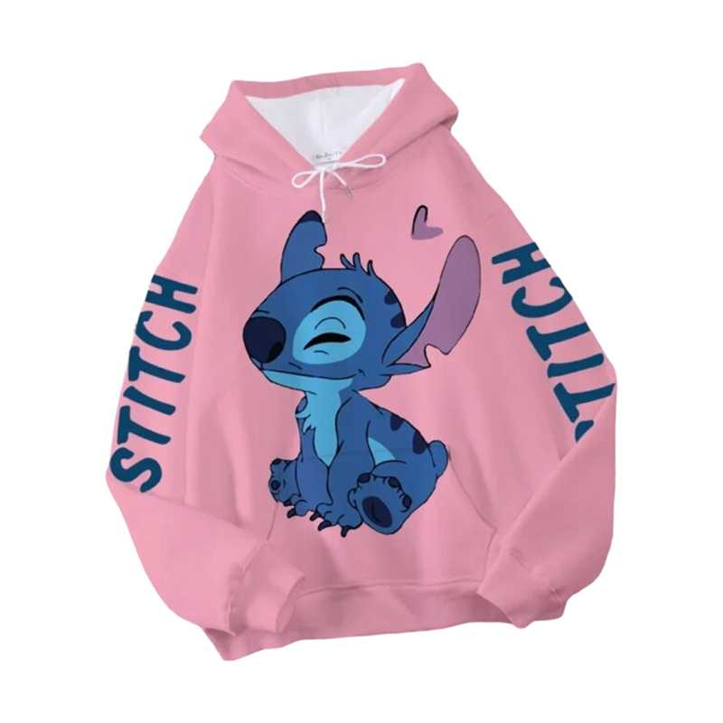 Kawaii Printed Stitch Hoodie