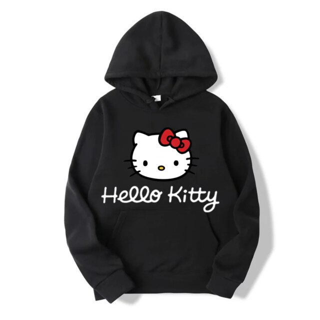 Hello Kitty Printed Kawaii Hoodie